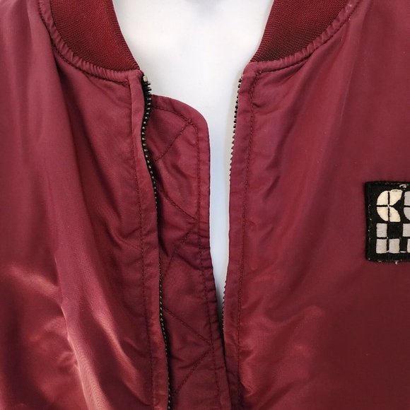 Cult of Individuality Men’s Maroon (gold quilt inside) Bomber Jacket Size XL - Picture 15 of 16